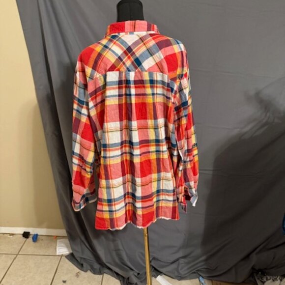 CATHERINE'S Plaid Blouse Size 4X - Picture 2 of 3